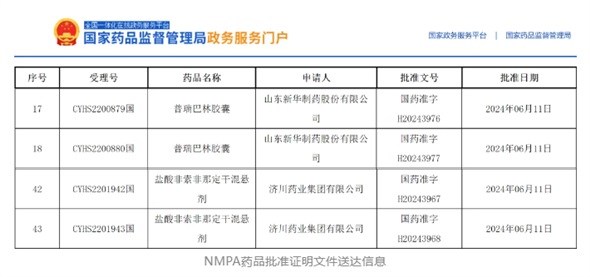 2個項目獲批，鹽酸非索非那定干混懸劑全國首家！